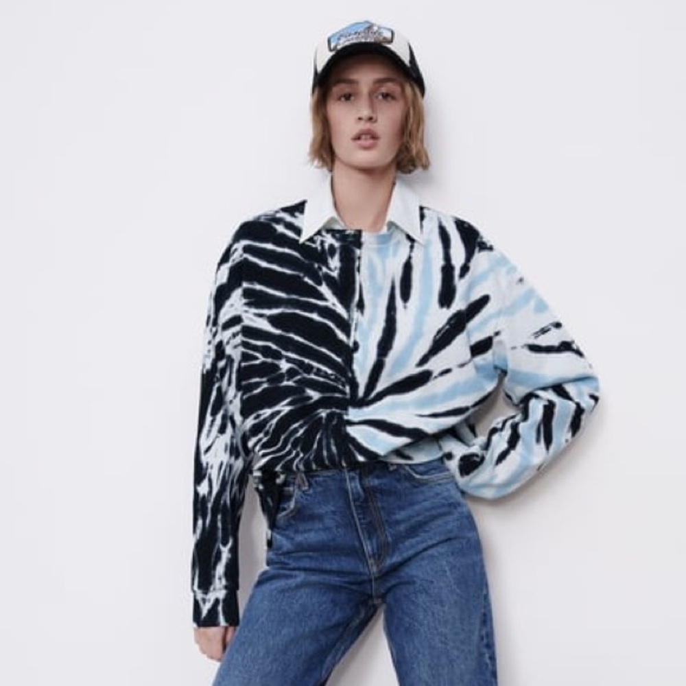 NWOT Zara Tie Dye Sweatshirt. Size M.